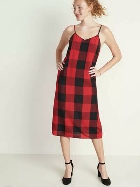 Buffalo Plaid Slip Dress
